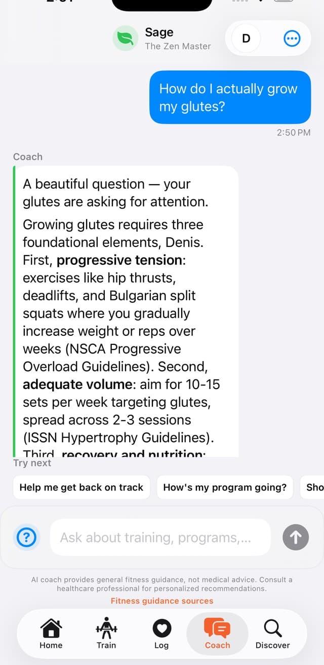 Talk to your AI coach